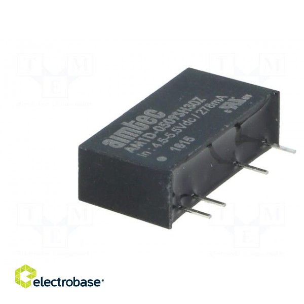 Converter: DC/DC | 1W | Uin: 4.5÷5.5V | Uout: 9VDC | Iout: 110mA | SIP7 фото 8