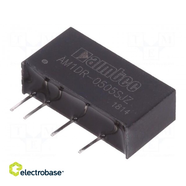 Converter: DC/DC | 1W | Uin: 4.75÷5.25V | Uout: 5VDC | Iout: 200mA | SIP7