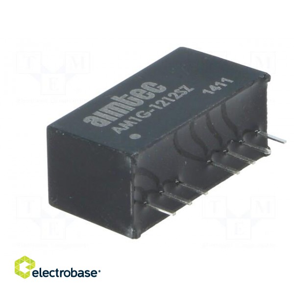 Converter: DC/DC | 1W | Uin: 9÷18V | Uout: 12VDC | Iout: 83mA | SIP8 | THT image 8