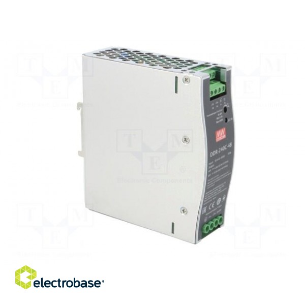 Power supply: DC/DC | 240W | 48VDC | 5A | 33.6÷67.2VDC | Mounting: DIN image 8