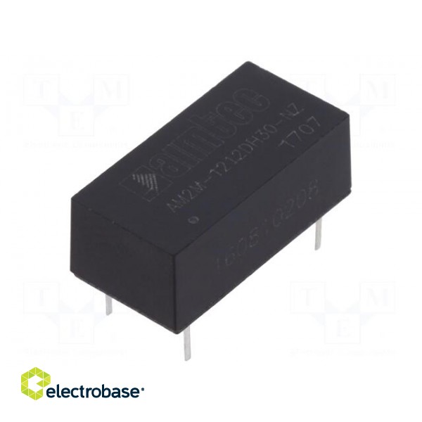 Converter: DC/DC | 2W | Uin: 10.8÷13.2V | Uout: 12VDC | Uout2: -12VDC фото 1