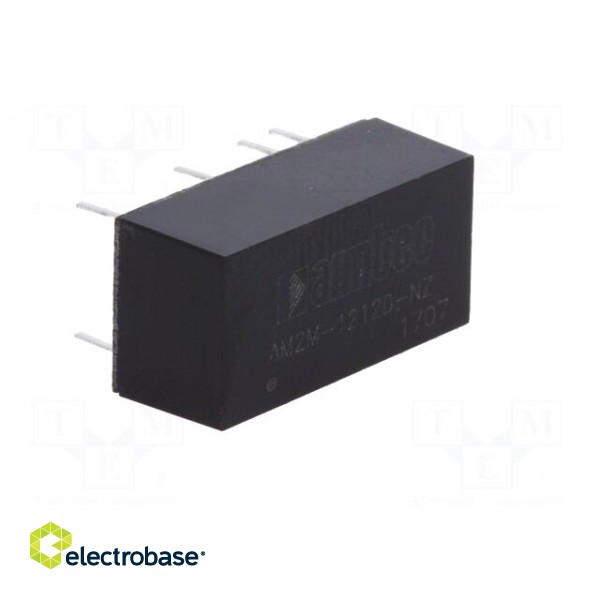 Converter: DC/DC | 2W | Uin: 10.8÷13.2V | Uout: 12VDC | Uout2: -12VDC image 2