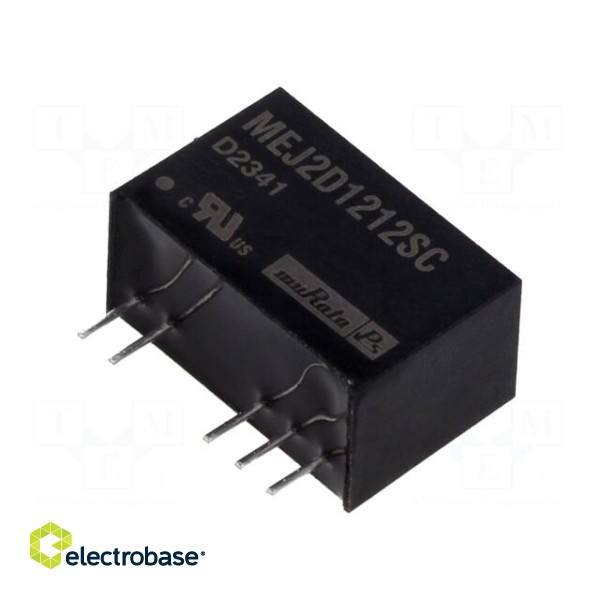 Converter: DC/DC | 2W | Uin: 10.8÷13.2V | Uout: 12VDC | Uout2: -12VDC