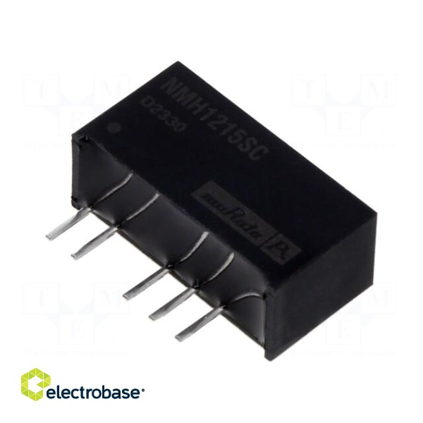 Converter: DC/DC | 2W | Uin: 10.8÷13.2V | Uout: 15VDC | Uout2: -15VDC