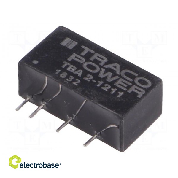 Converter: DC/DC | 2W | Uin: 10.8÷13.2V | Uout: 5VDC | Iout: 400mA | SIP7