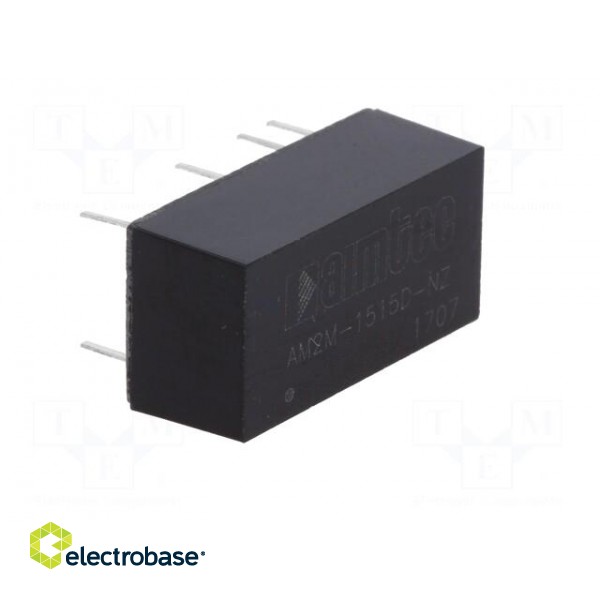 Converter: DC/DC | 2W | Uin: 13.5÷16.5V | Uout: 15VDC | Uout2: -15VDC image 2