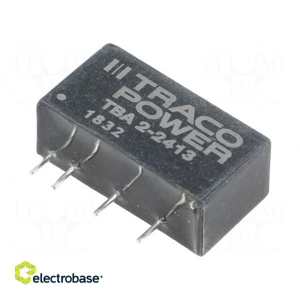Converter: DC/DC | 2W | Uin: 21.6÷26.4V | Uout: 15VDC | Iout: 130mA | SIP7