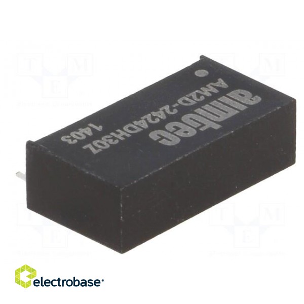 Converter: DC/DC | 2W | Uin: 21.6÷26.4V | Uout: 24VDC | Uout2: -24VDC image 4