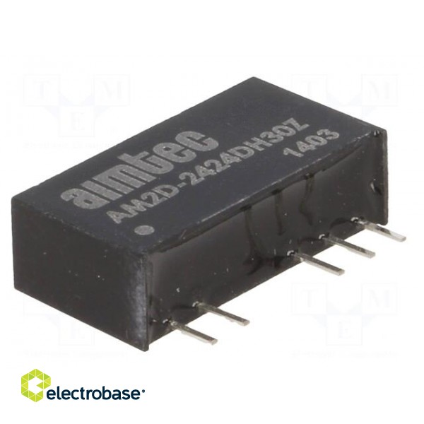 Converter: DC/DC | 2W | Uin: 21.6÷26.4V | Uout: 24VDC | Uout2: -24VDC image 8