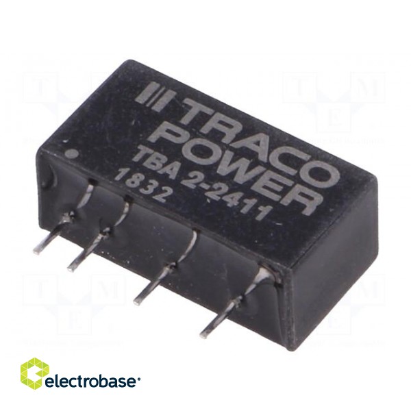 Converter: DC/DC | 2W | Uin: 21.6÷26.4V | Uout: 5VDC | Iout: 400mA | SIP7