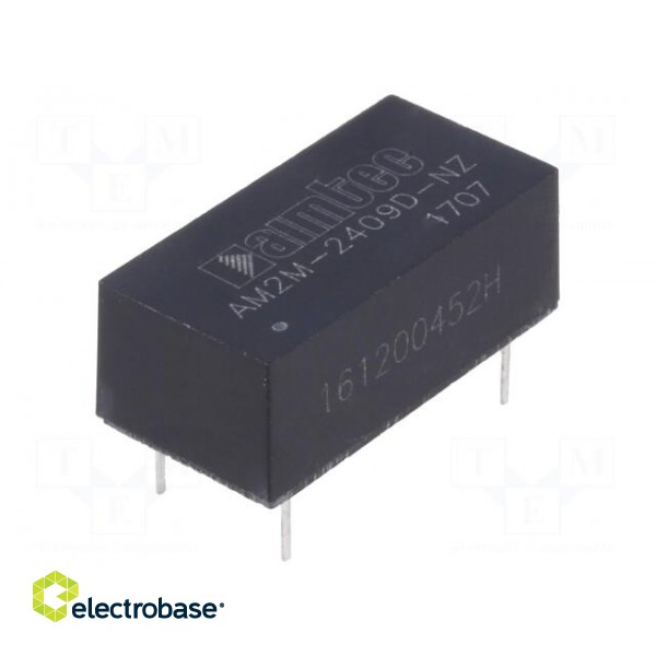 Converter: DC/DC | 2W | Uin: 21.6÷26.4V | Uout: 9VDC | Uout2: -9VDC | 2.8g image 1