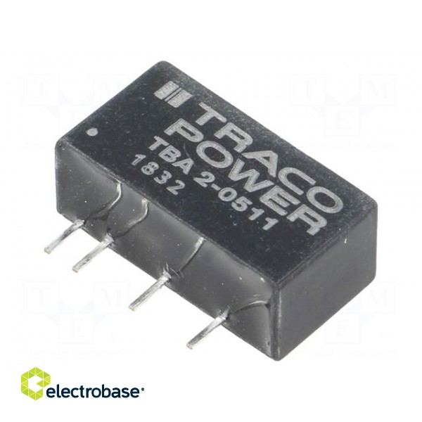 Converter: DC/DC | 2W | Uin: 4.5÷5.5V | Uout: 5VDC | Iout: 400mA | SIP7