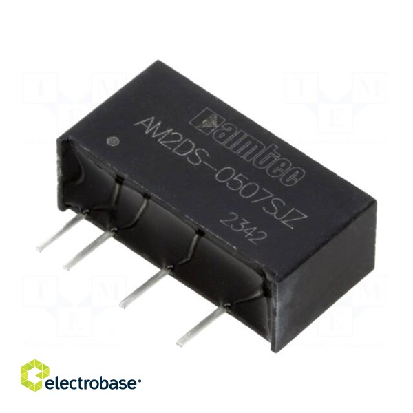 Converter: DC/DC | 2W | Uin: 4.5÷5.5V | Uout: 7.2VDC | Iout: 278mA | SIP7