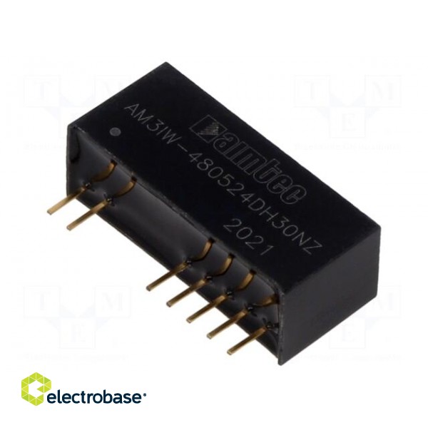 Converter: DC/DC | 3W | Uin: 18÷75V | Uout: 5VDC | Uout2: 24VDC | Iout: 3A