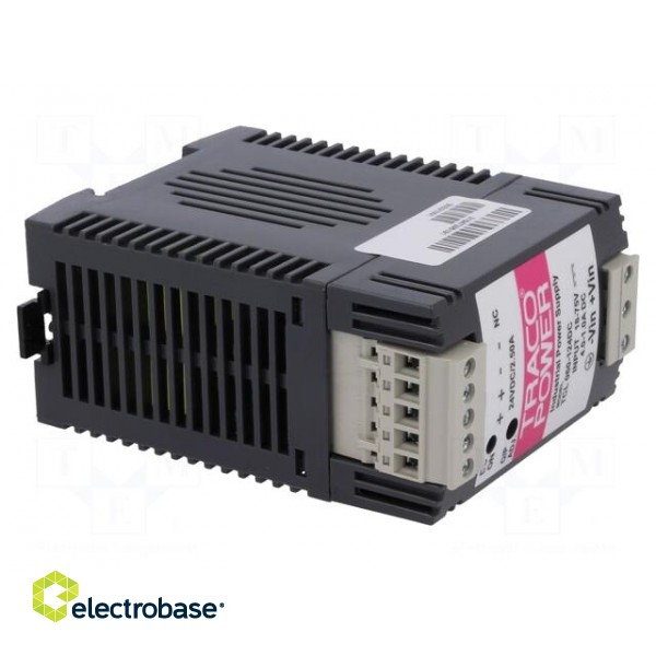 Converter: DC/DC | 60W | Uin: 18÷75V | 24VDC | Iout: 2.5A | 45x100x75mm image 9