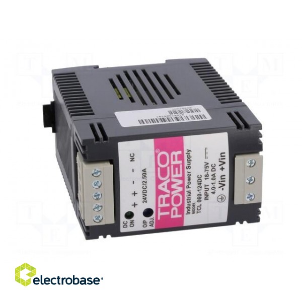 Converter: DC/DC | 60W | Uin: 18÷75V | 24VDC | Iout: 2.5A | 45x100x75mm image 10