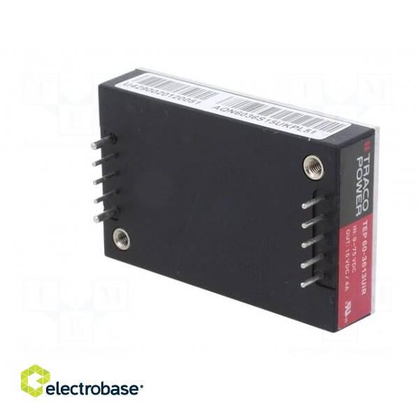 Converter: DC/DC | 60W | Uin: 9÷75V | Uout: 15VDC | Iout: 4A | 180kHz | PCB image 8