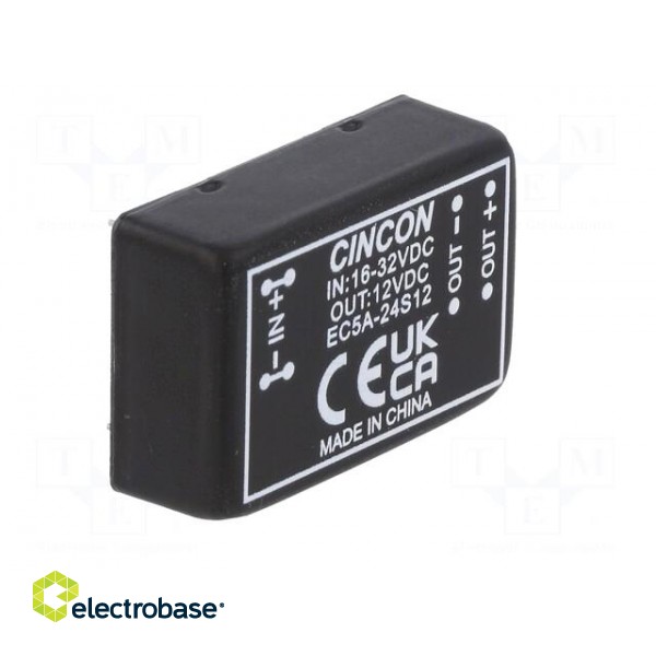 Converter: DC/DC | 6/24W | Uin: 16÷32V | Uout: 12VDC | Iout: 1600mA | THT фото 2