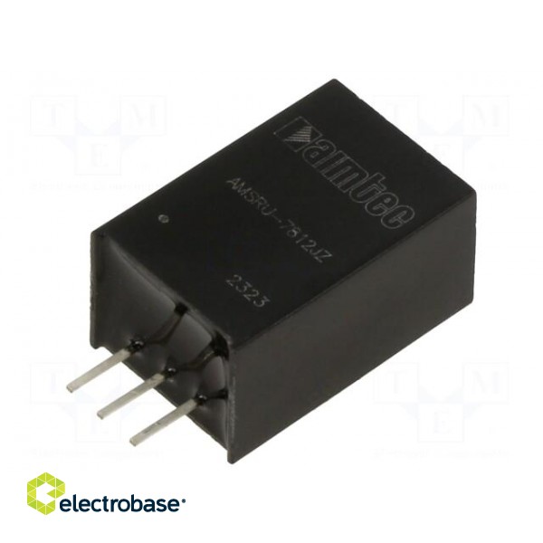 Converter: DC/DC | 6W | Uin: 18÷90V | Uout: 12VDC | Iout: 500mA | SIP3