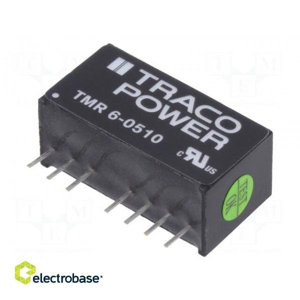 Converter: DC/DC | 6W | Uin: 4.5÷9V | Uout: 3.3VDC | Iout: 1300mA | SIP8