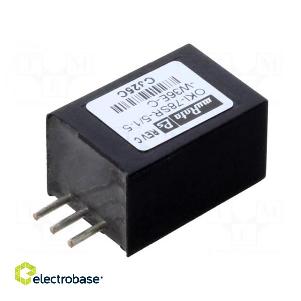 Converter: DC/DC | 7.5W | Uin: 7÷36V | Uout: 5VDC | Iout: 1.5A | SIP | THT