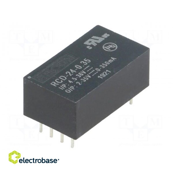 Converter: DC/DC | Uin: 4.5÷36V | Uout: 2÷35VDC | Iout: 350mA | 4.5g фото 1
