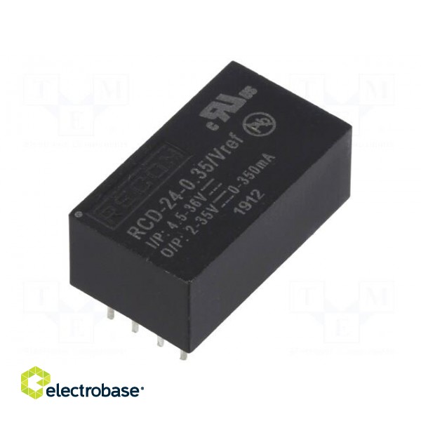 Converter: DC/DC | Uin: 4.5÷36V | Uout: 2÷35VDC | Iout: 350mA | 4.5g image 1