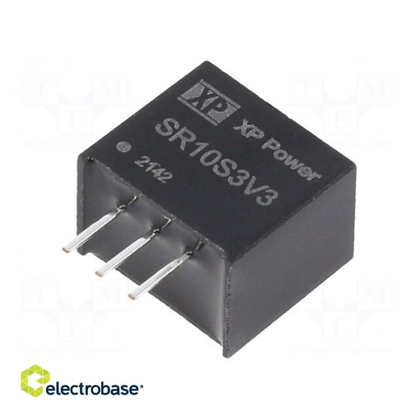 Converter: DC/DC | Uin: 4.75÷18V | Uout: 3.3VDC | Iout: 1000mA | SIP3