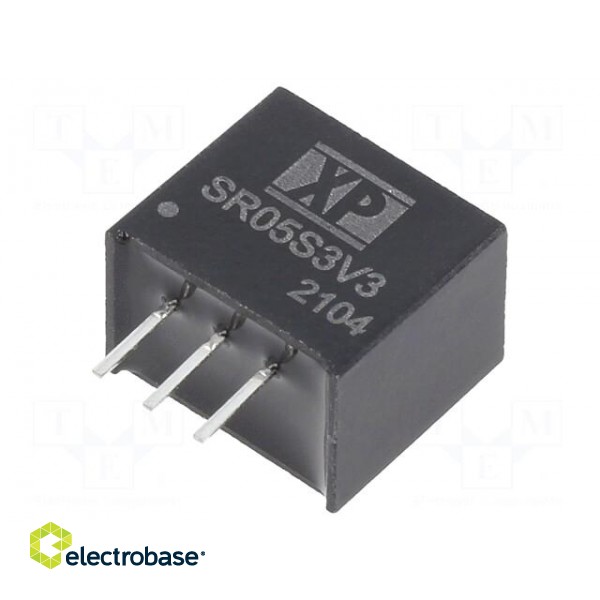 Converter: DC/DC | Uin: 4.75÷34V | Uout: 3.3VDC | Iout: 500mA | SIP3