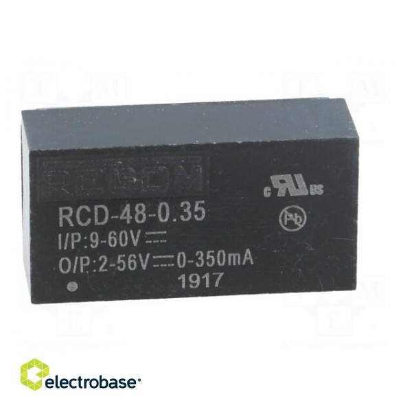 Converter: DC/DC | Uin: 9÷60V | Uout: 2÷56VDC | Iout: 350mA | PCB | RCD-48 image 9