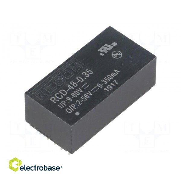 Converter: DC/DC | Uin: 9÷60V | Uout: 2÷56VDC | Iout: 350mA | 13g фото 1