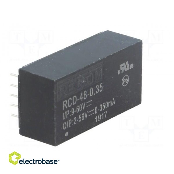 Converter: DC/DC | Uin: 9÷60V | Uout: 2÷56VDC | Iout: 350mA | 13g фото 8