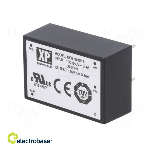 Converter: AC/DC | 10W | 85÷264VAC | Usup: 120÷370VDC | Uout: 15VDC image 4