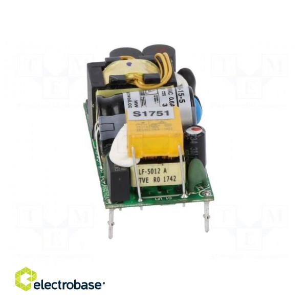 Converter: AC/DC | 15W | 80÷264VAC | 5VDC | Iout: 3A | OUT: 1 | 85.5% | PCB image 9