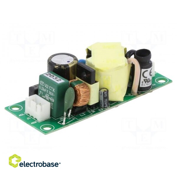 Power supply: switched-mode | open | 25W | 90÷264VAC | 5VDC | 4A | 81% image 1