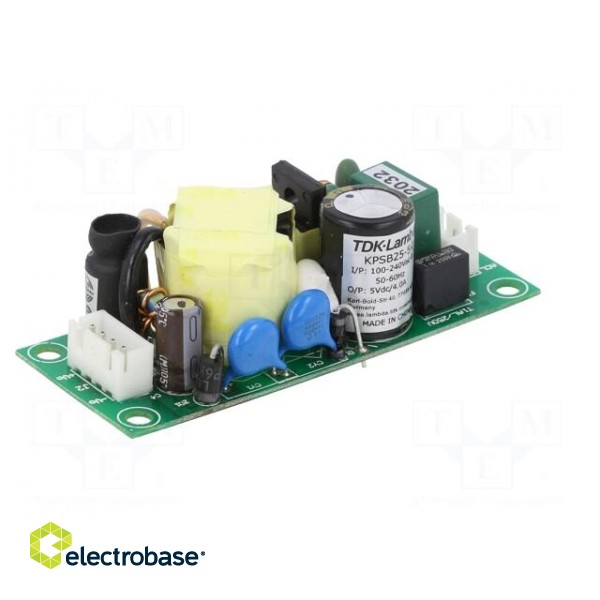 Power supply: switched-mode | open | 25W | 90÷264VAC | 5VDC | 4A | 81% image 7