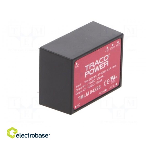 Converter: AC/DC | 3.5W | 90÷264VAC | Usup: 120÷370VDC | Uout: 5VDC image 2