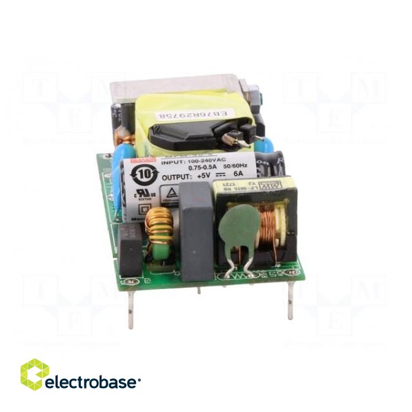 Power supply: switched-mode | open | 30W | 80÷264VAC | OUT: 1 | 5VDC | 6A image 9