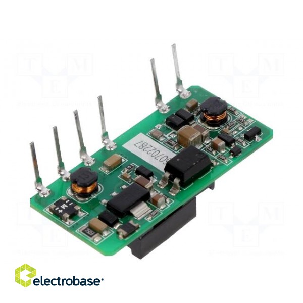 Converter: AC/DC | 5W | Uout: 15VDC | Iout: 340mA | 77% | Mounting: PCB image 2