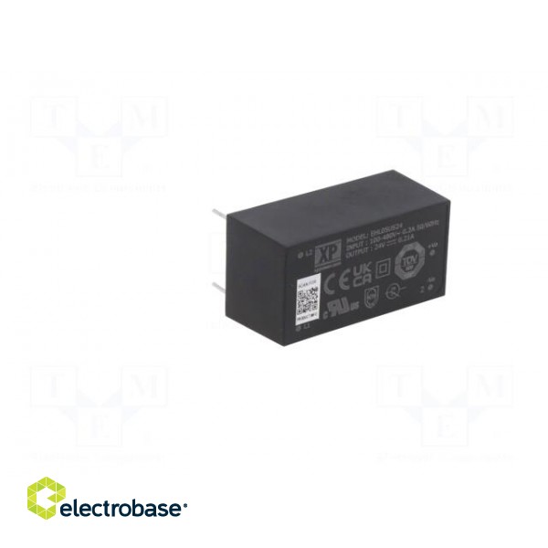 Converter: AC/DC | 5W | Uout: 24VDC | Iout: 210mA | OUT: 1 | 84% | THT | EHL image 2