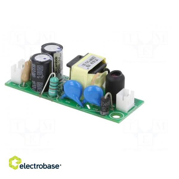 Power supply: switched-mode | open | 6W | 90÷264VAC | 12VDC | 0.5A | 81% paveikslėlis 9