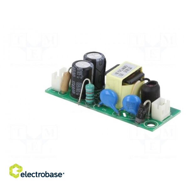 Power supply: switched-mode | open | 6W | 90÷264VAC | 15VDC | 0.4A | 81% фото 4