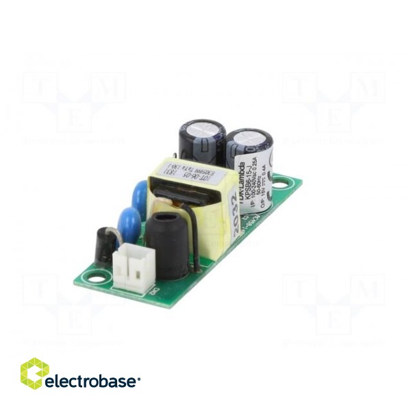 Power supply: switched-mode | open | 6W | 90÷264VAC | 15VDC | 0.4A | 81% фото 6