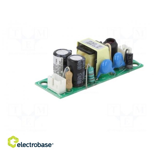 Power supply: switched-mode | open | 6W | 90÷264VAC | 15VDC | 0.4A | 81% paveikslėlis 2