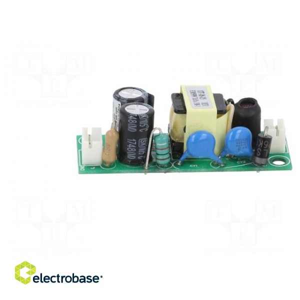 Power supply: switched-mode | open | 6W | 90÷264VAC | 15VDC | 0.4A | 81% фото 3