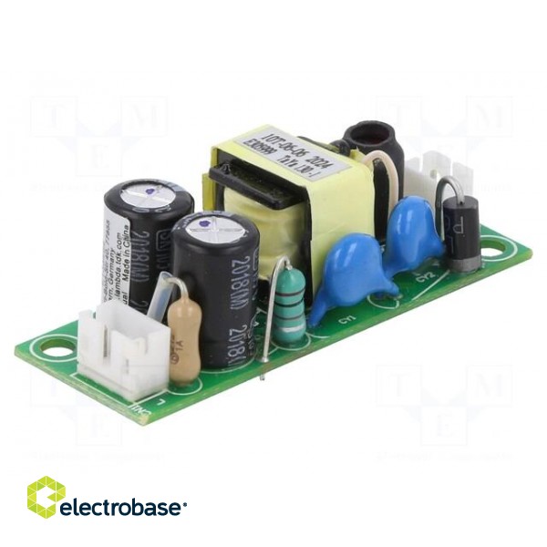 Power supply: switched-mode | open | 6W | 90÷264VAC | 24VDC | 0.25A