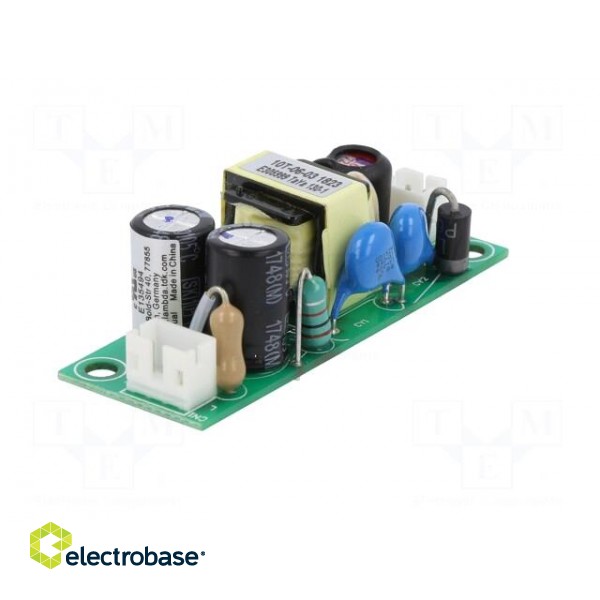 Power supply: switched-mode | open | 6W | 90÷264VAC | 9VDC | 0.67A | 81% paveikslėlis 2