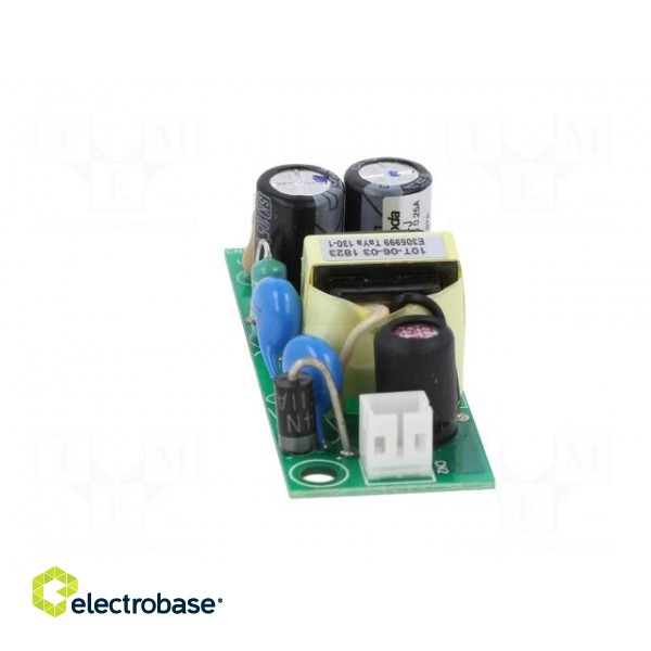 Power supply: switched-mode | open | 6W | 90÷264VAC | 9VDC | 0.67A | 81% paveikslėlis 5