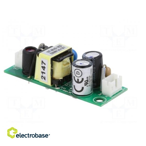 Power supply: switched-mode | open | 6W | 90÷264VAC | 9VDC | 0.67A | 81% paveikslėlis 8