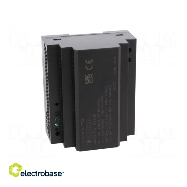 Power supply: switched-mode | for DIN rail | 150W | 24VDC | 6.25A фото 9
